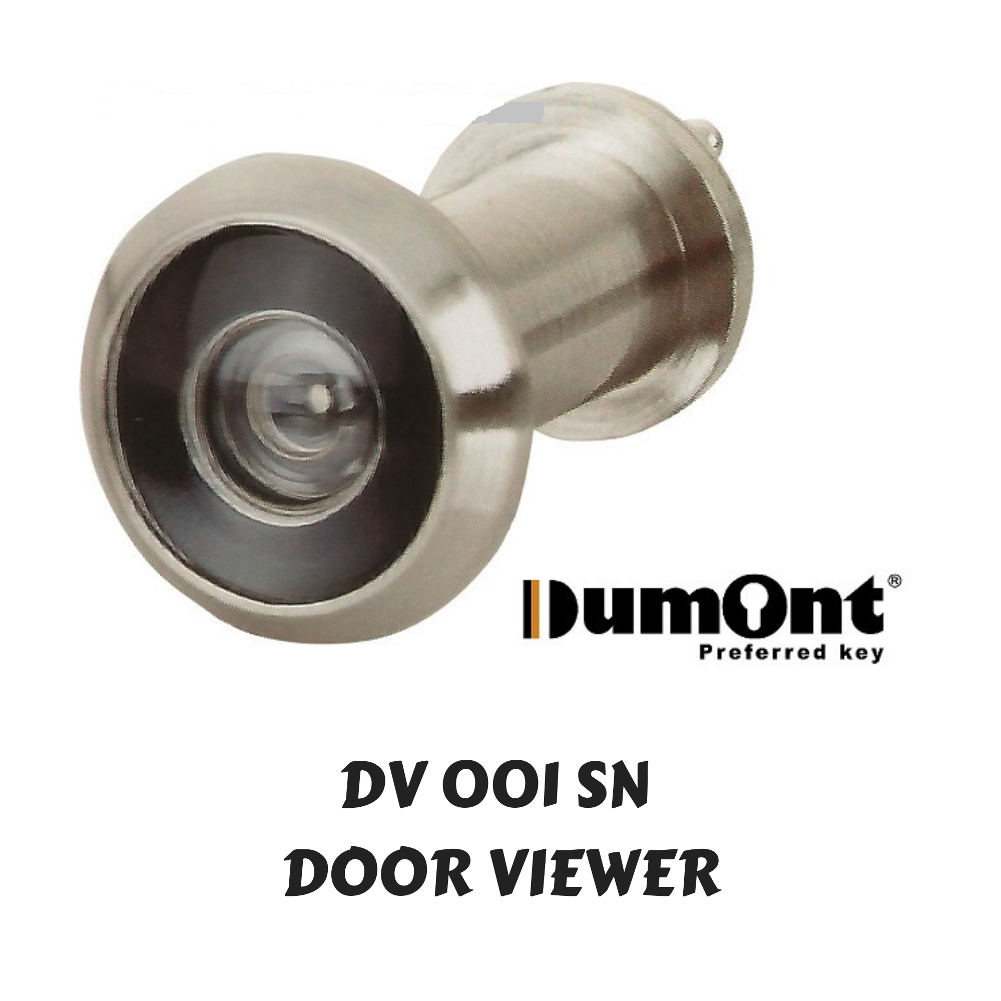 Dumont DV 001 SN Door Viewer Intipan Pintu Kamar Hotel Diameter 14mm untuk Pintu Tebal 35-60mm
