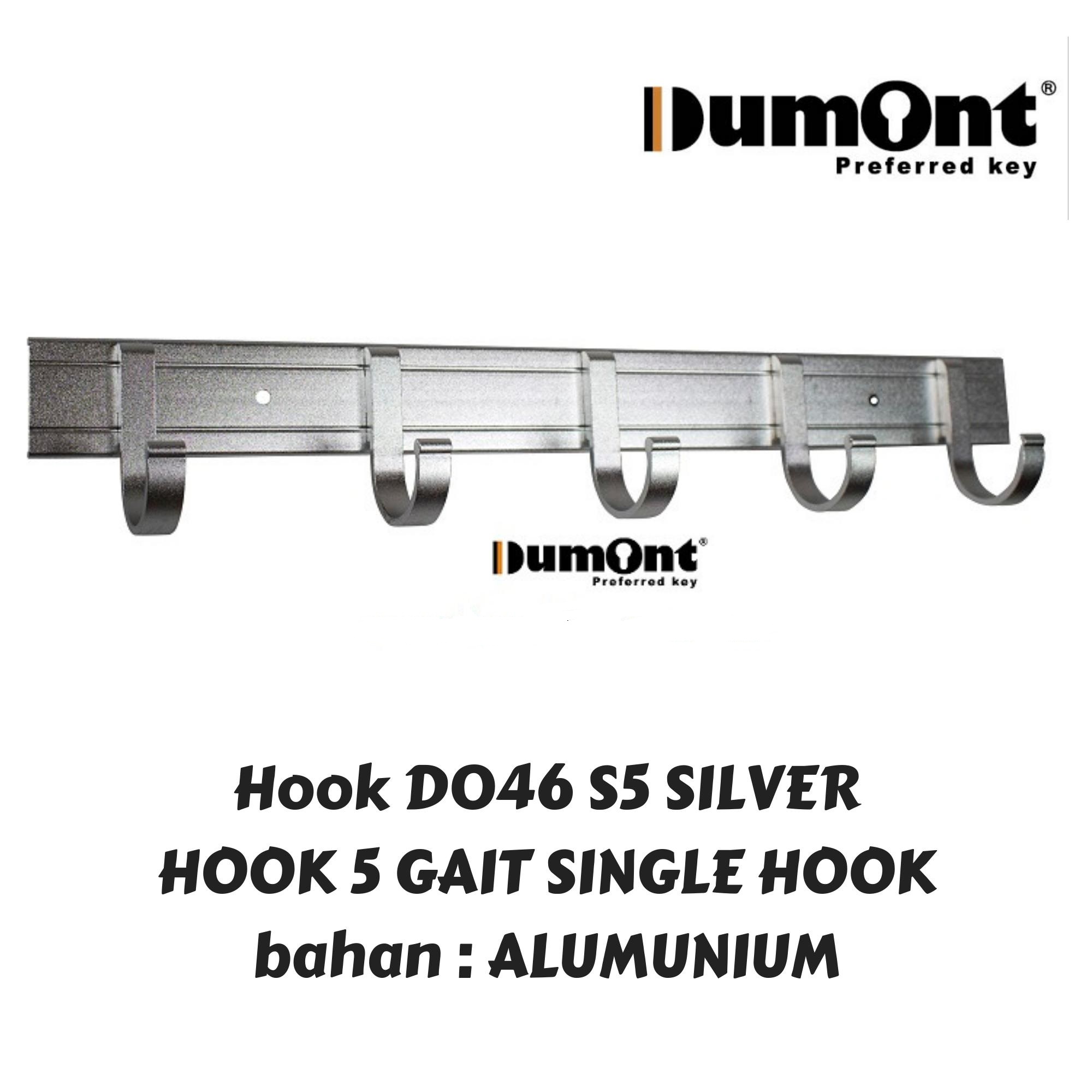 Hook gantungan baju bahan alumunium 5 gait merk DUMONT Hook D046 S5