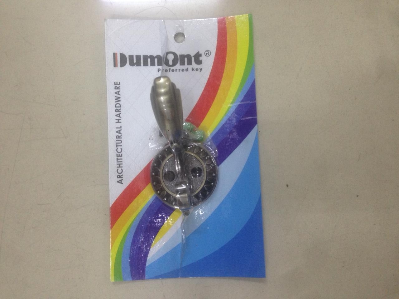 Hook gantungan baju single 2 gait warna antik brass merk DUMONT 316 AB