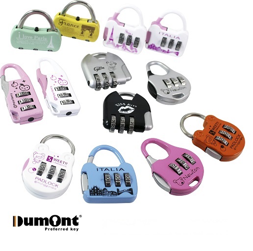 Dumont Gembok Nomor Koper Fancy PDF001 Blister Packing Model A atau B Warna Random Harga 1 Pcs