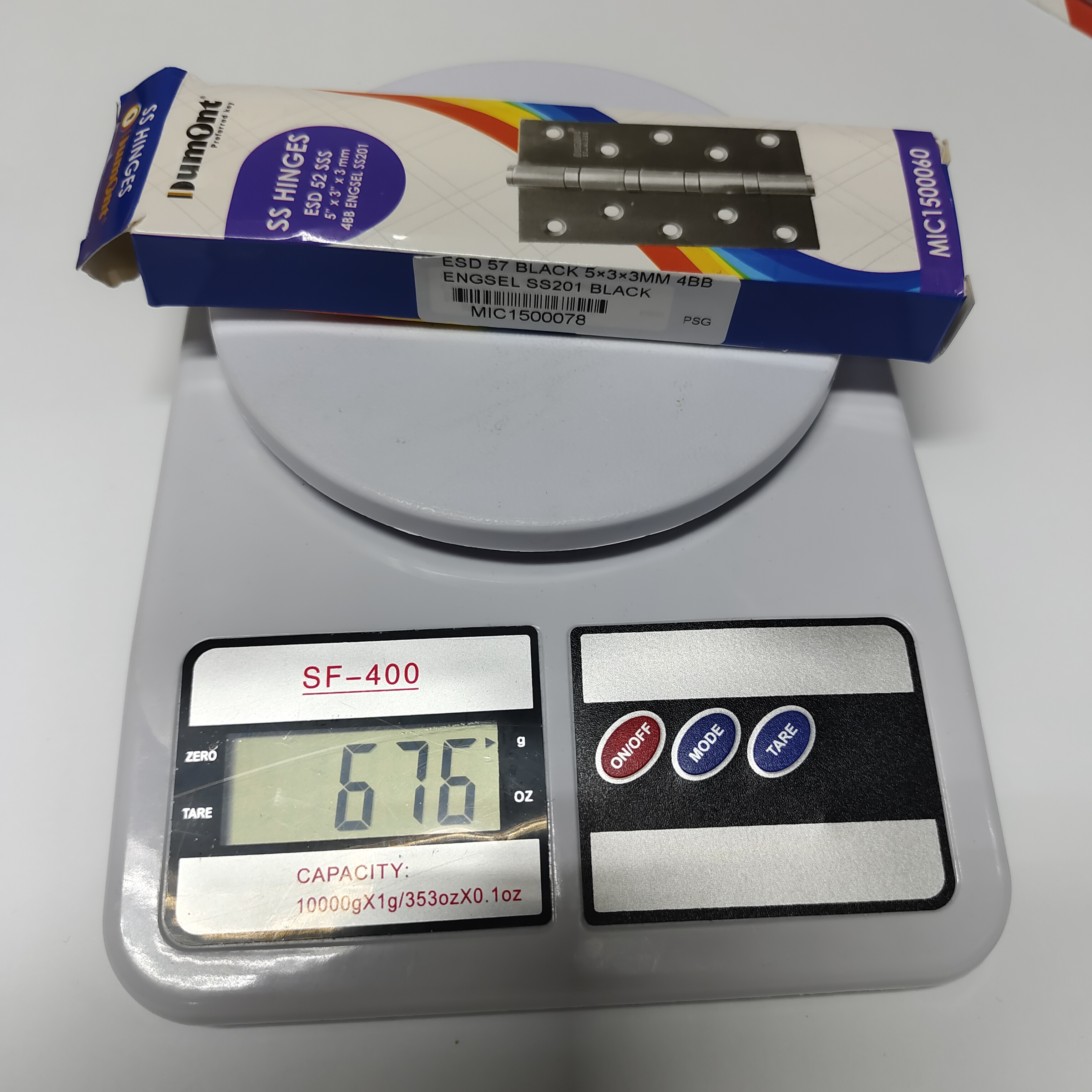 Dumont Engsel Pintu Stainless 5" x 3" x 3mm 4 Ball Bearing ESD57 MIC1500078 Finish Black untuk Pintu Berat hingga 60kg