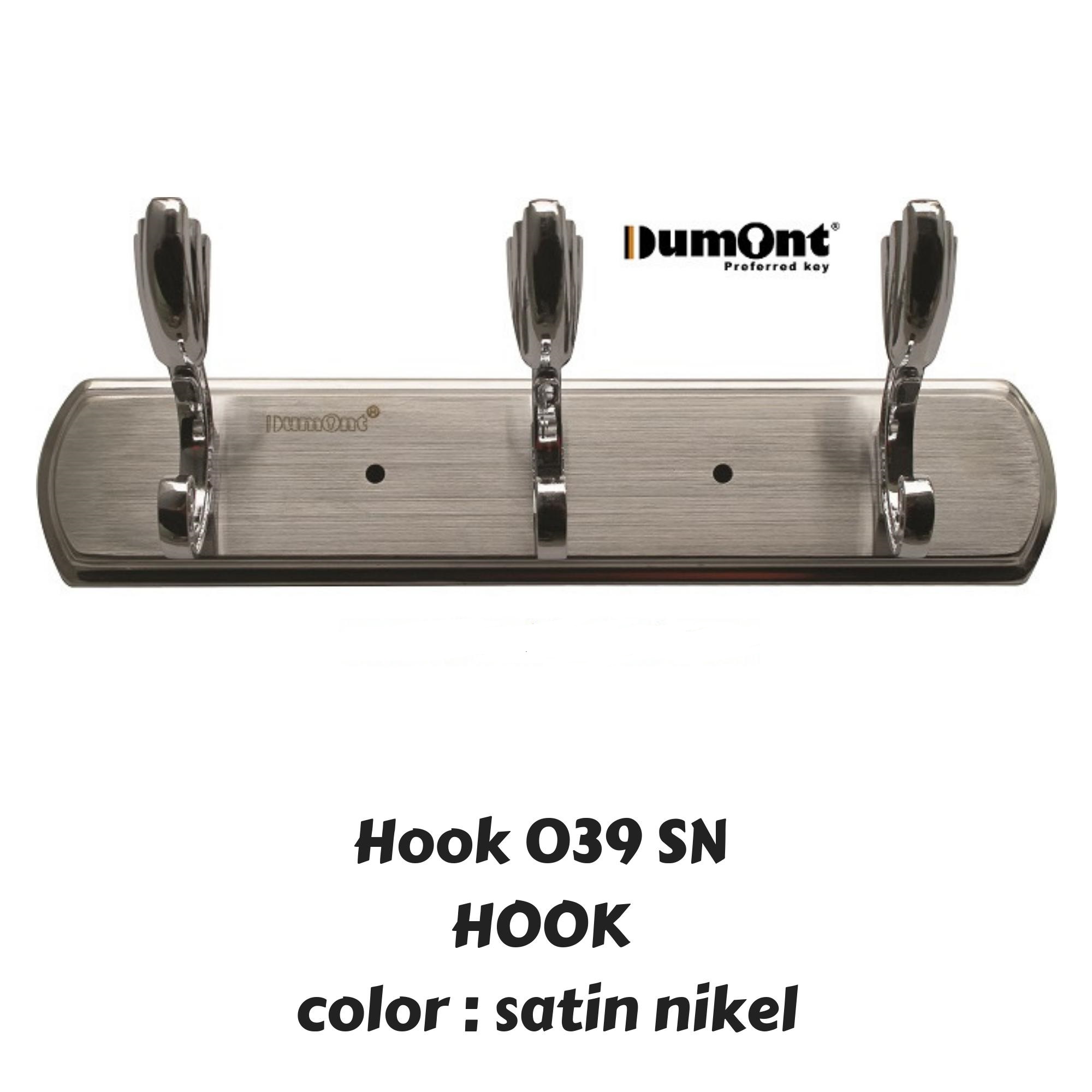 Dumont Hook Gantungan Baju Stainless 3 x 2 Kait SN Hook D 039 3x2 Warna Satin Nikel