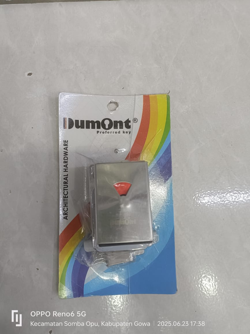 Dumont GWC 410 SS304 Grendel WC dengan Indikator dan Handle Baja Tahan Lama Cocok untuk Pintu WC Public di Hotel Mal High Risk Building