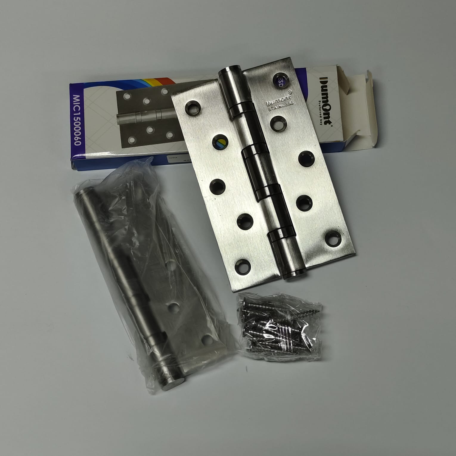 Dumont Engsel Pintu Stainless 5" x 3" x 3mm 4 Ball Bearing ESD52 Satin Finish untuk Pintu Berat hingga 60kg