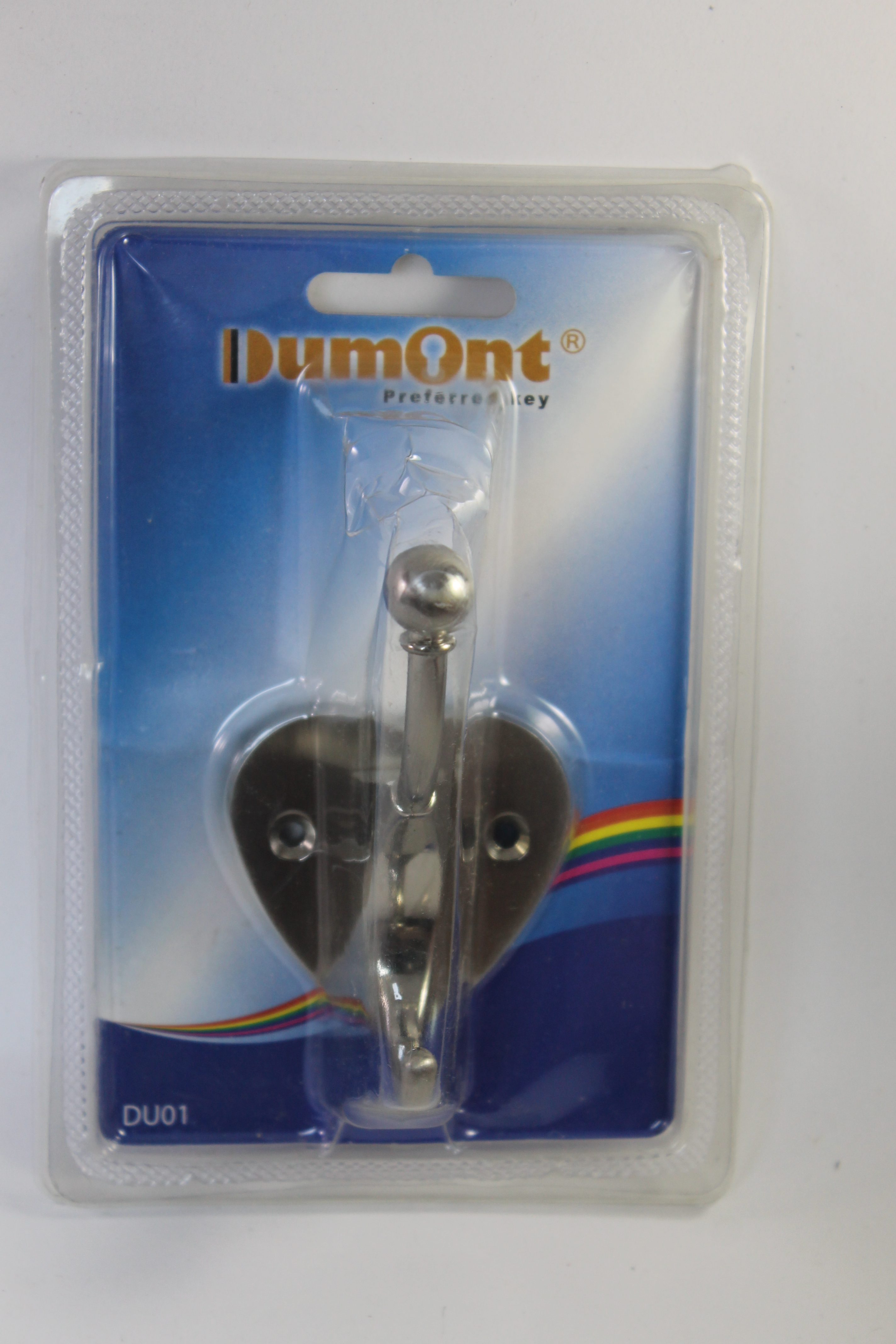 Dumont Hook Gantungan Baju SINGLE 2 Gait Warna SN Hook 034 SN  Bahan Zinc Finish Satin Nikel