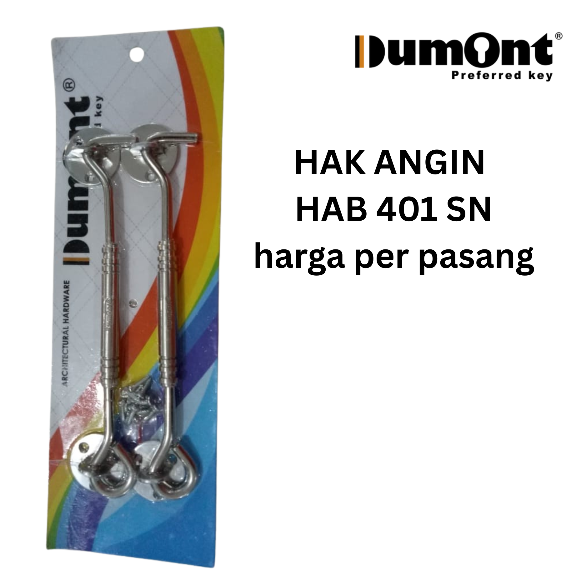 DUMONT Hak Angin 8 inch bahan besi HAK 401 - 8" pengait jendela