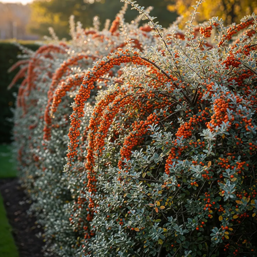 Cotoneaster Franchetii: La Elegancia Arqueada y el Brillo Plateado