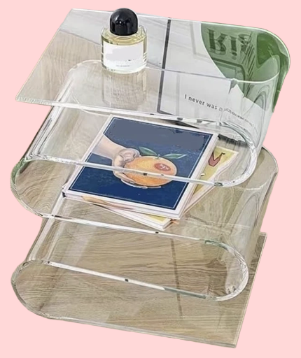 Modern Transparent Acrylic Magazine Rack