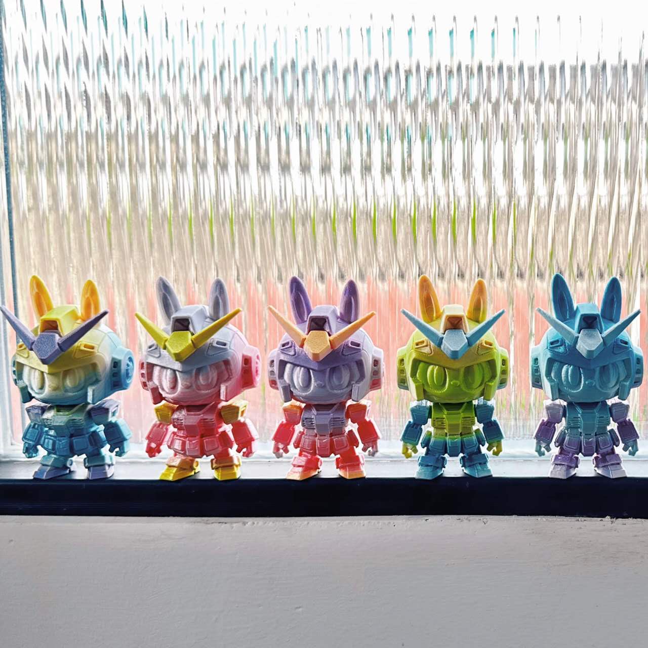 LABUBU Gundam Model Kit 8cm – Desktop Ornament