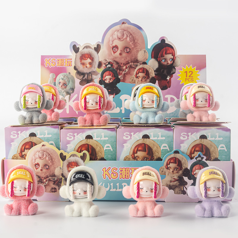 Mini Blind Box Toys Desktop Ornament Flocking(12 pcs)
