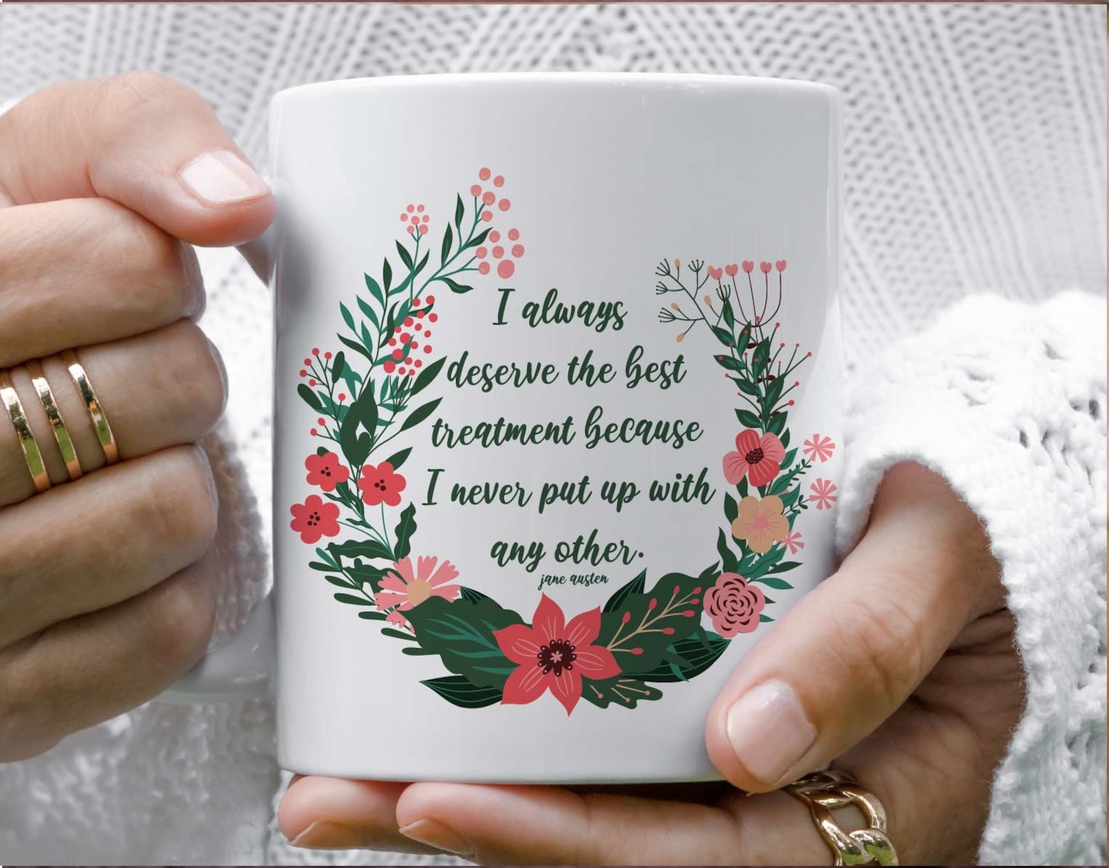 Jane Austen Emma Mug, Book Quote Mug, Light Academia, Bookish, Booktok Merch, Gift for Mom