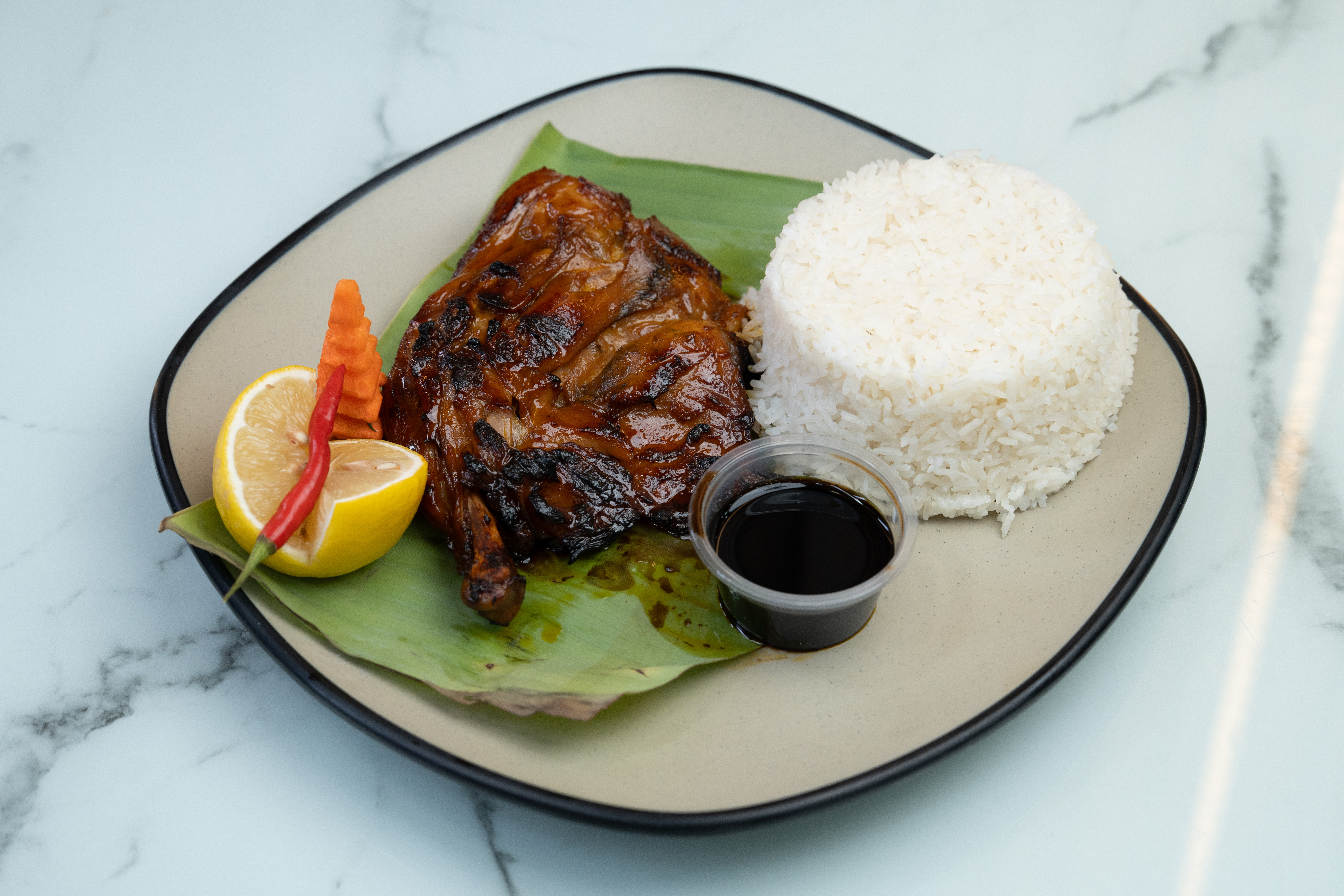Puso Inasal with Rice
