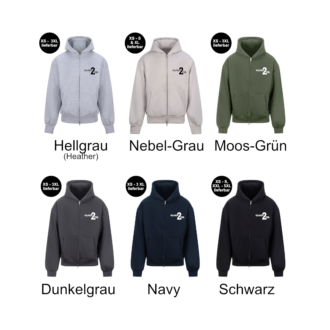 sounds2feel - Signature Urban Brushed Zip-Hoodie 440