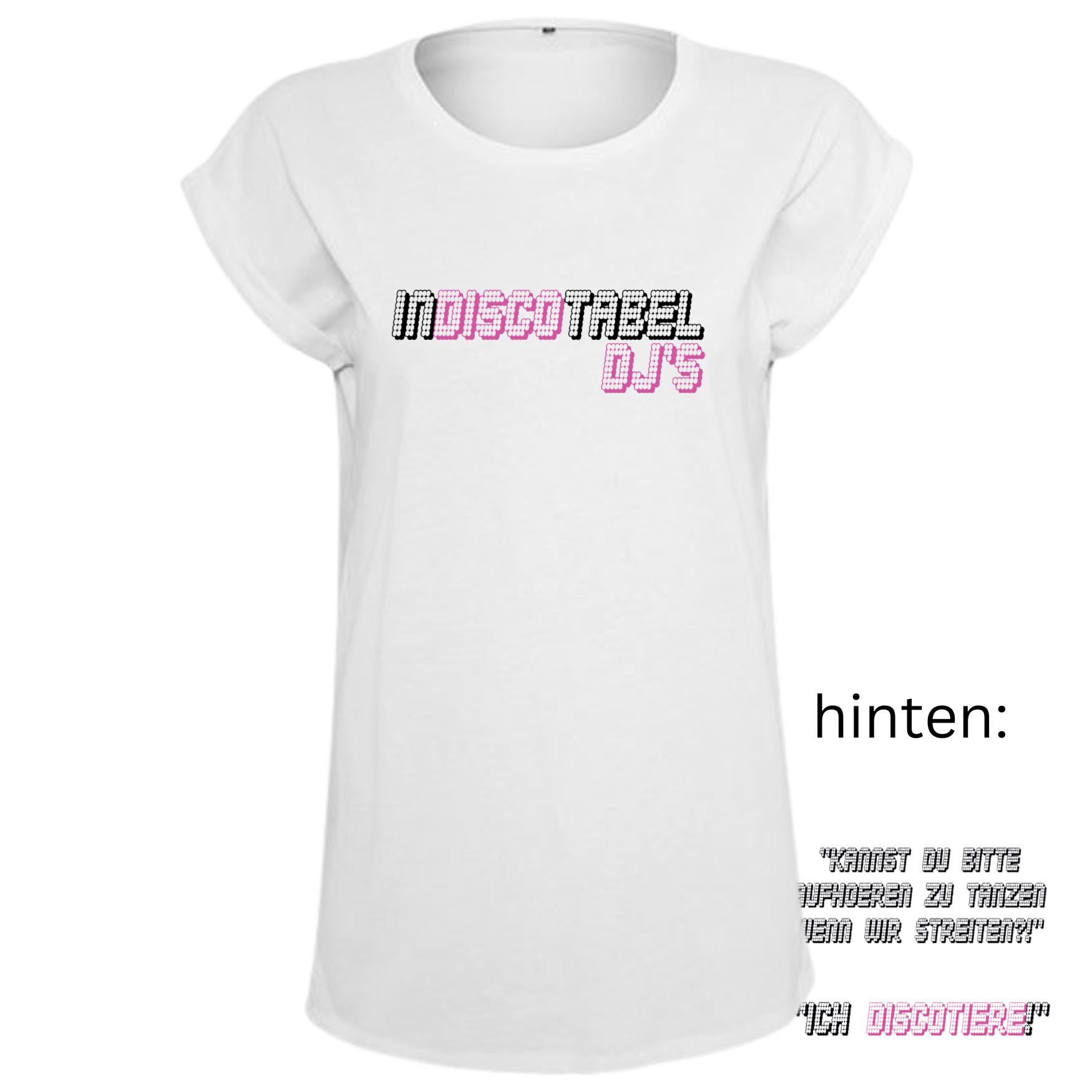 Indiscotabel DJs - Essential Extended Shoulder Shirt - LADIES EDITION