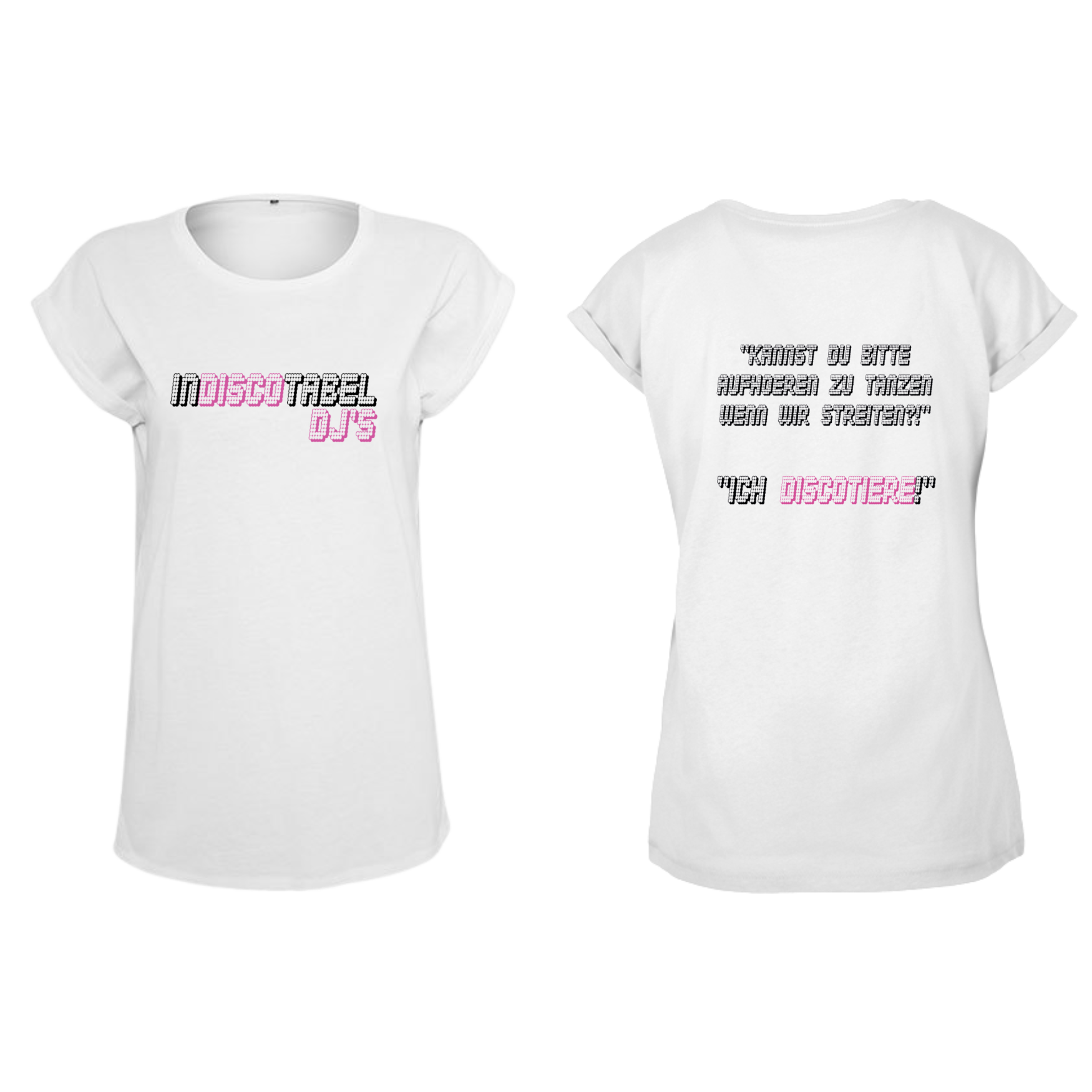 Indiscotabel DJs - Essential Extended Shoulder Shirt - LADIES EDITION