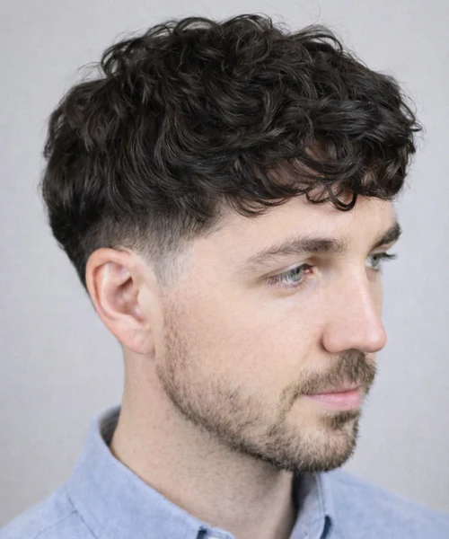 Curly Taper Fade  Style