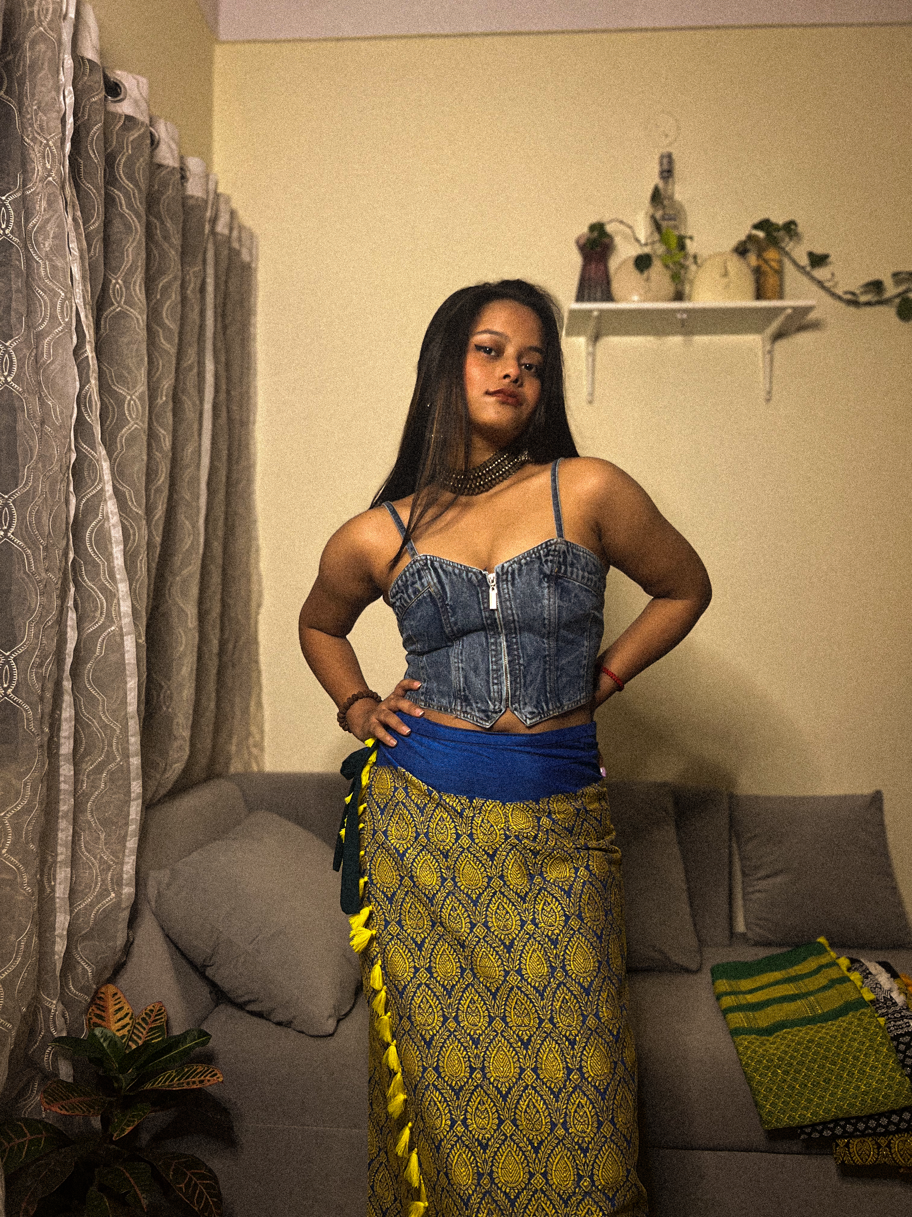 Saheli — Blue and Yellow