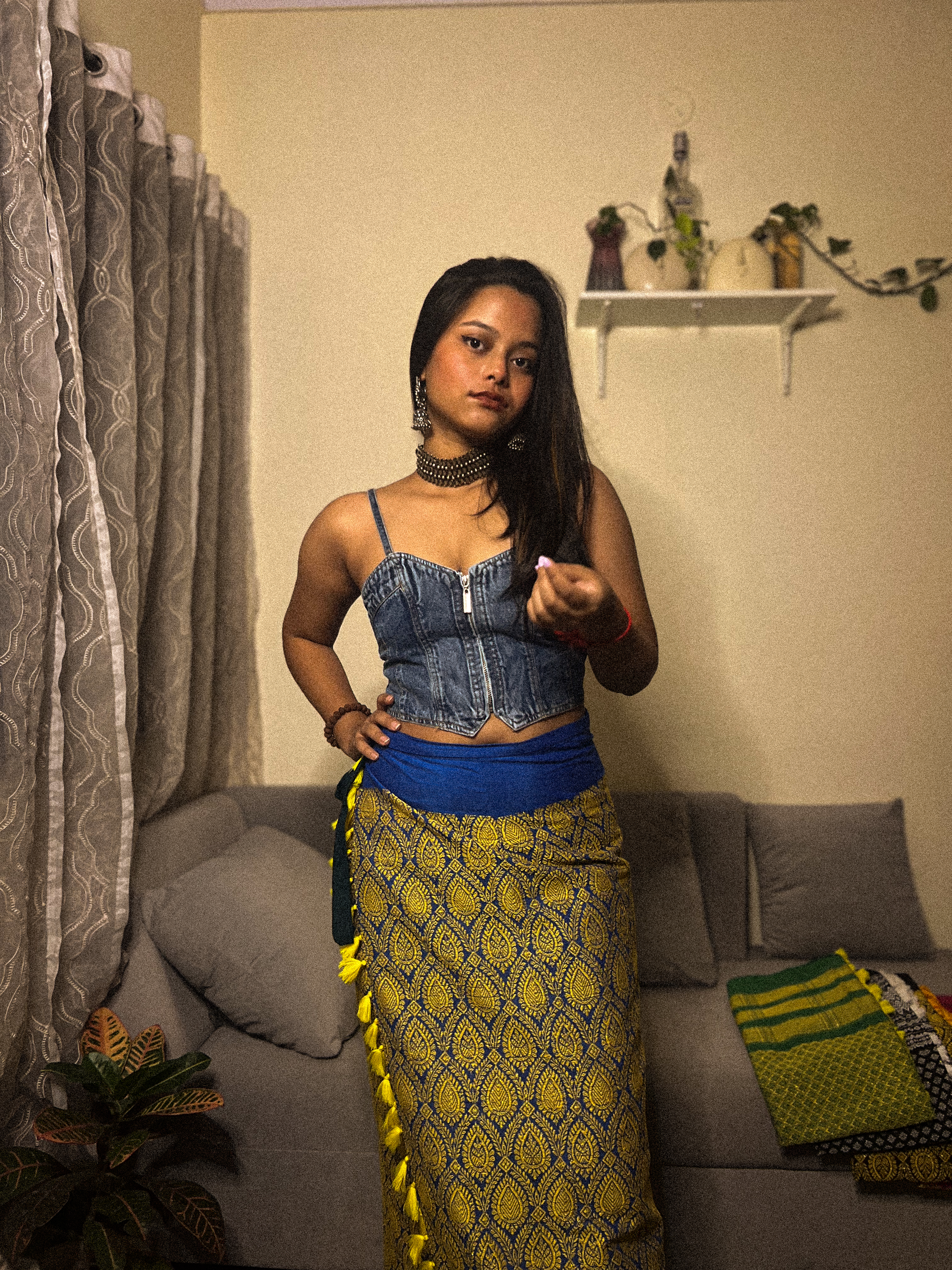 Saheli — Blue and Yellow