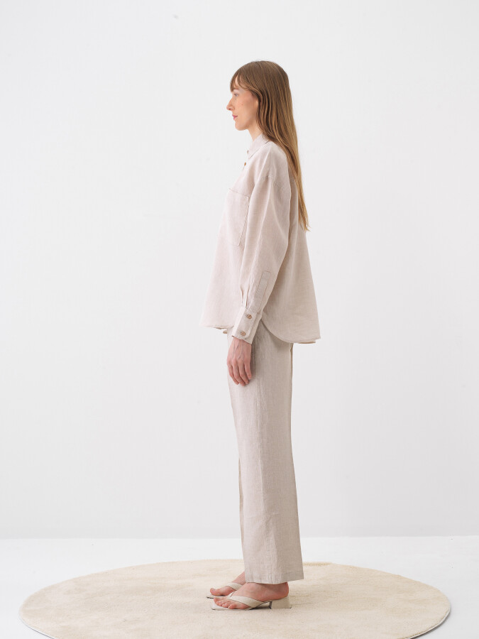 Natural Oversize Linen Shirt