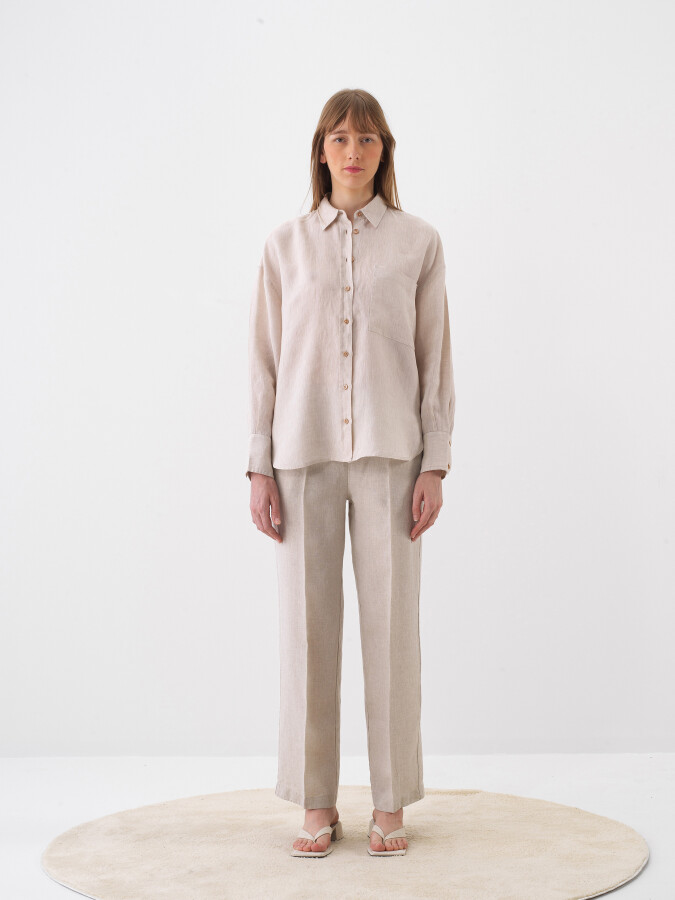 Natural Oversize Linen Shirt