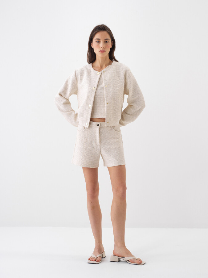 Natural Regular Fit Linen Jacket