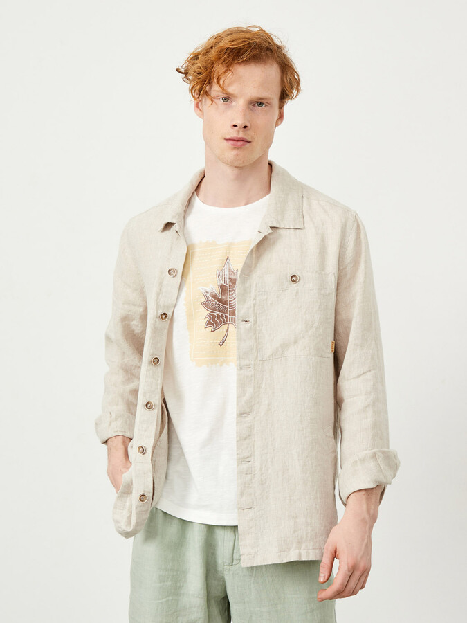 Naturel Regular Fit Jacket - NATURAL | I.F.S | 190495