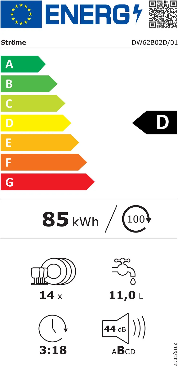 Uusi Ströme teräksinen 60cm tiskikone