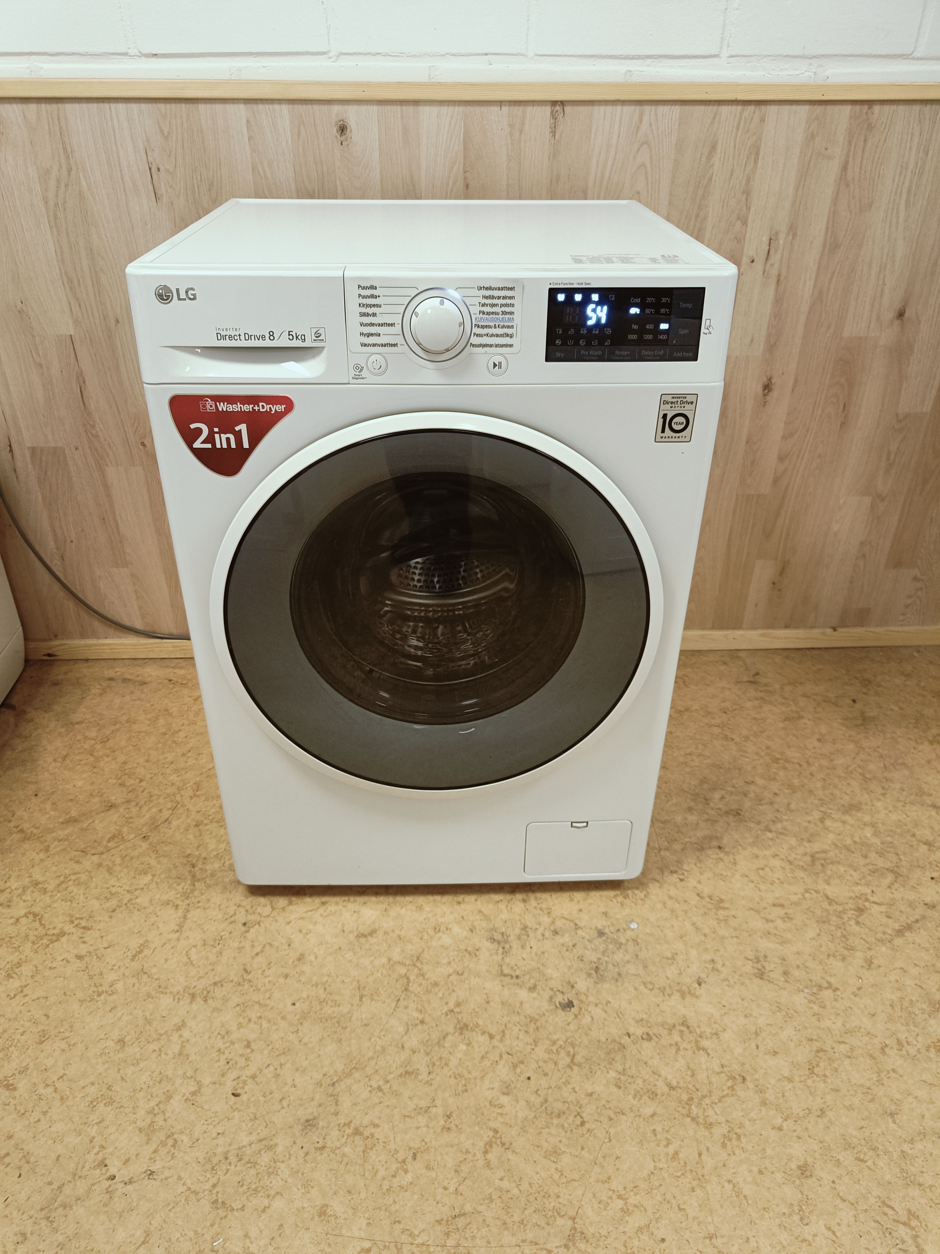 Kuivaava LG 8/5kg pesukone