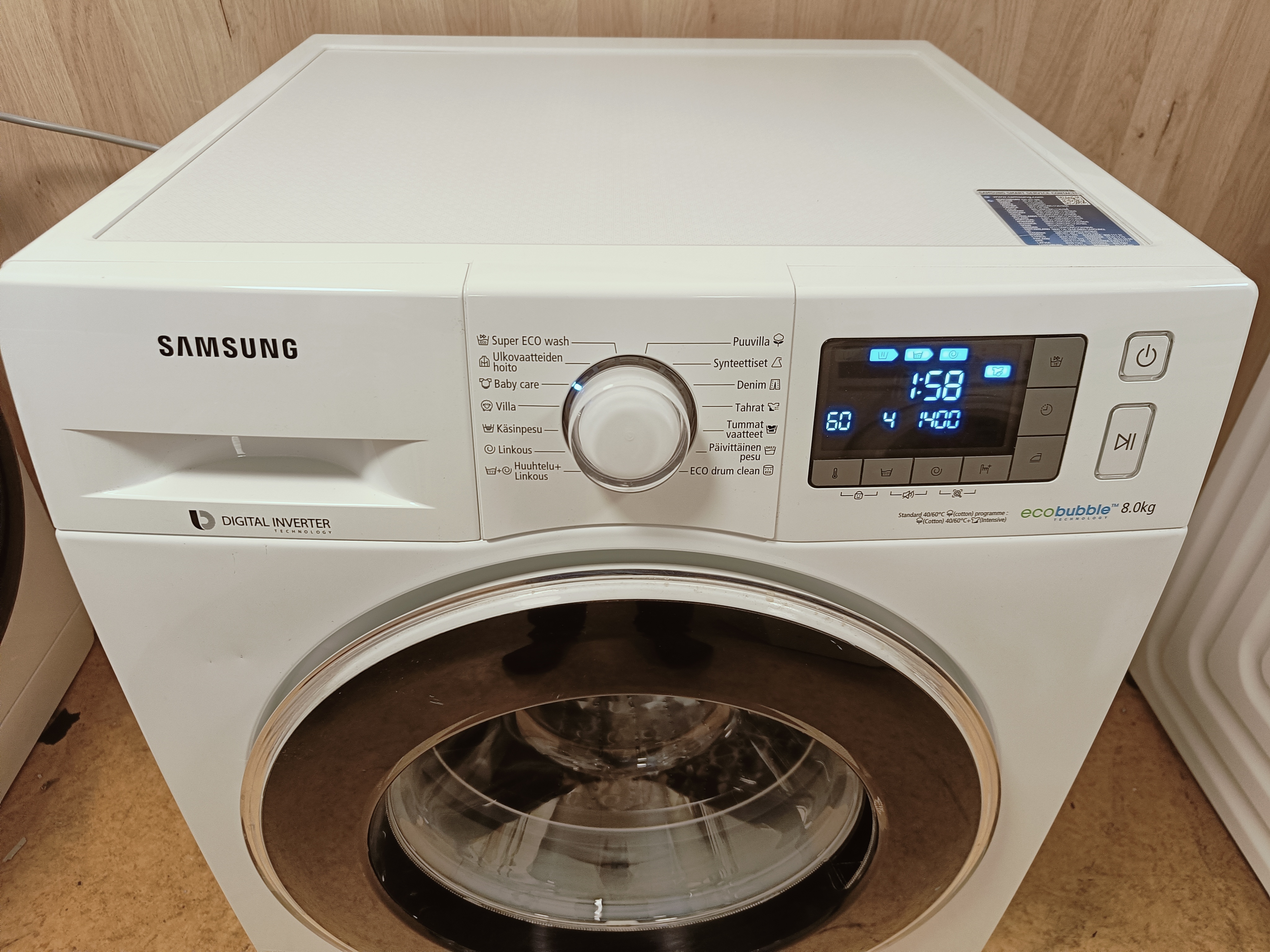 Samsung EcoBubble 8kg pesukone 
