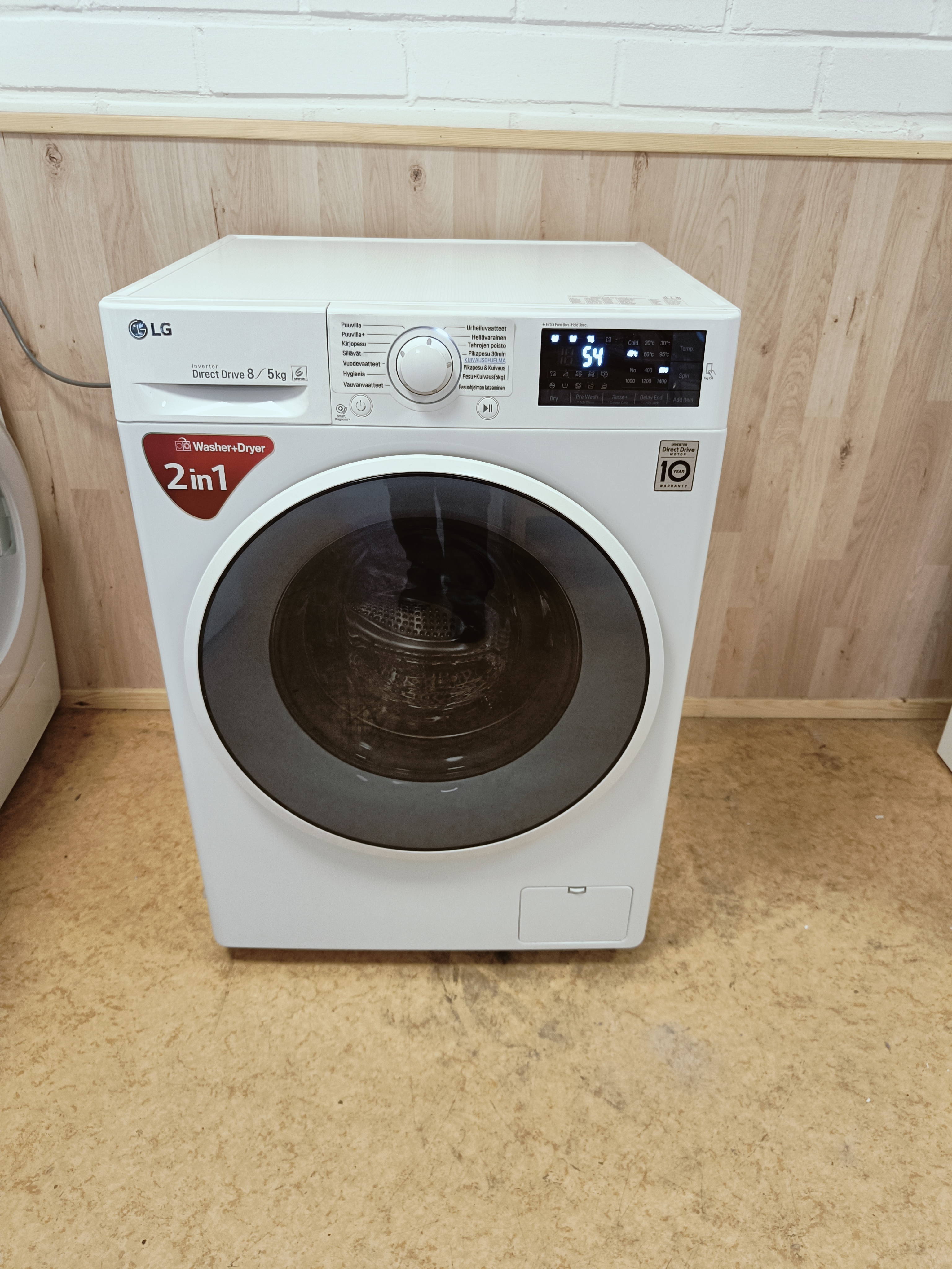 LG kuivaava 8/5kg pesukone 