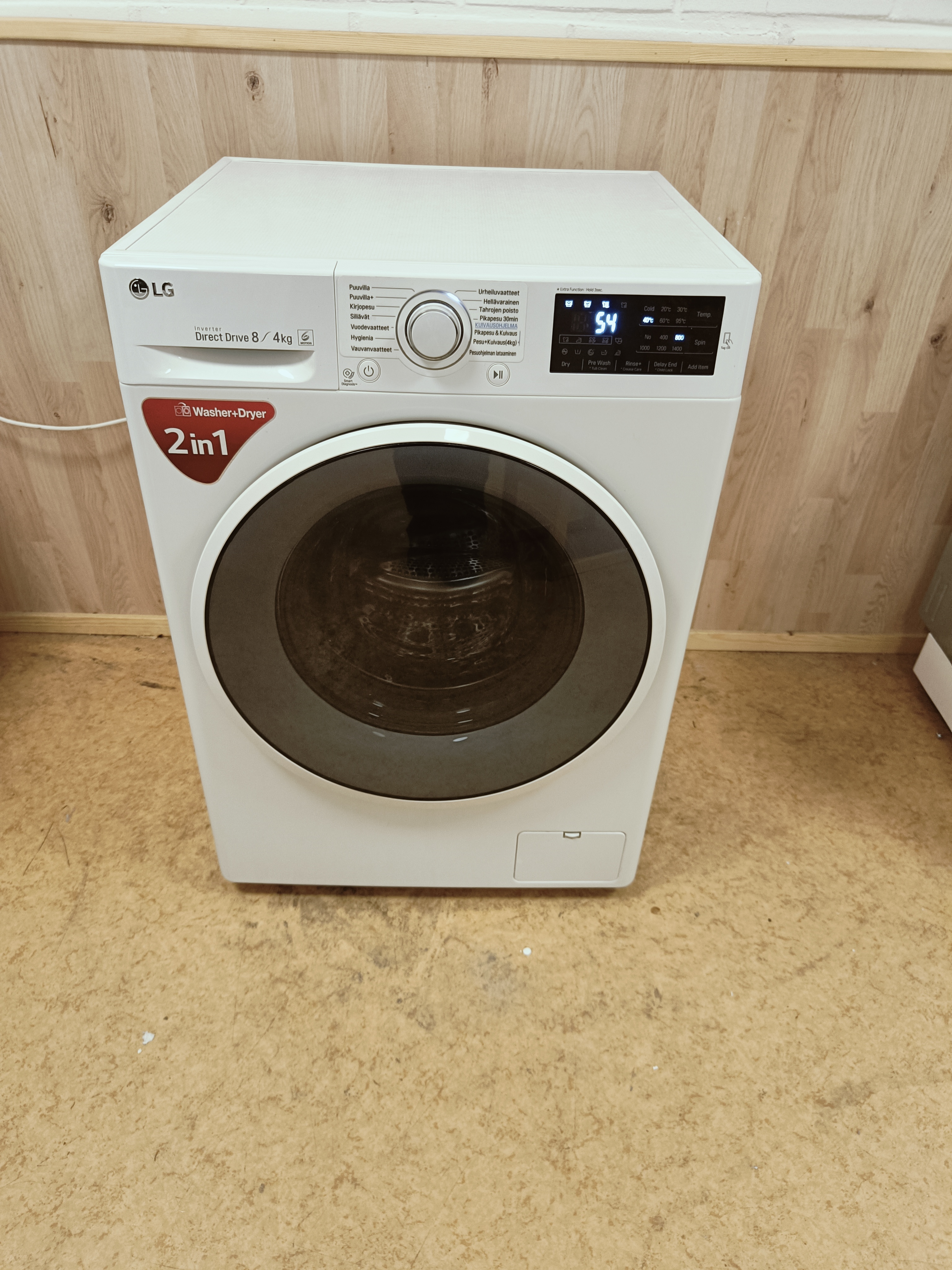 LG 8/4kg kuivaava pesukone