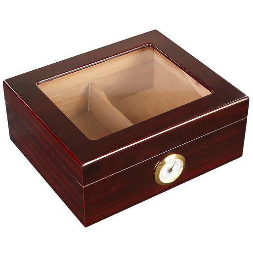 Whitetail Glasstop Humidor Mahogany