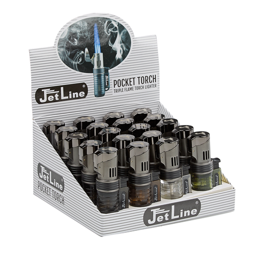 JetLine Pocket Torch Triple Flame Torch Lighter Display
