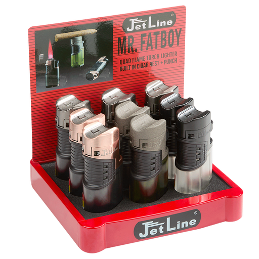 JetLine Mr. Fatboy Quad Torch Lighter Display