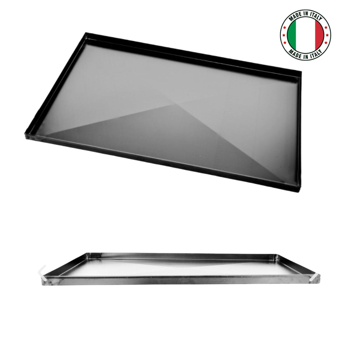 Forma Retangular Pizza In Teglia E Metro Ferro Azulado(blue) - Ferro Azulado 40x60x02cm