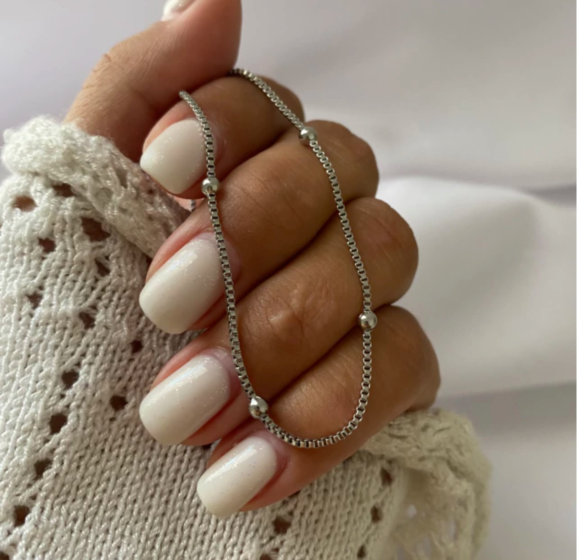 CADENA BALLS SIMPLE SILVER