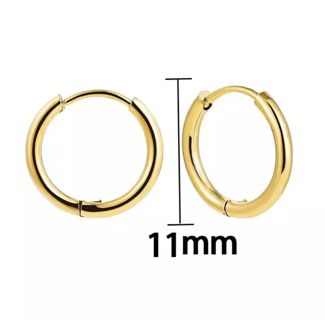 ARGOLLAS CLÁSICAS 11mm GOLD