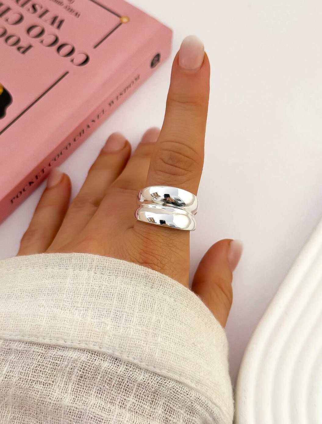 ANILLO BOMBE OPEN BLANCO 