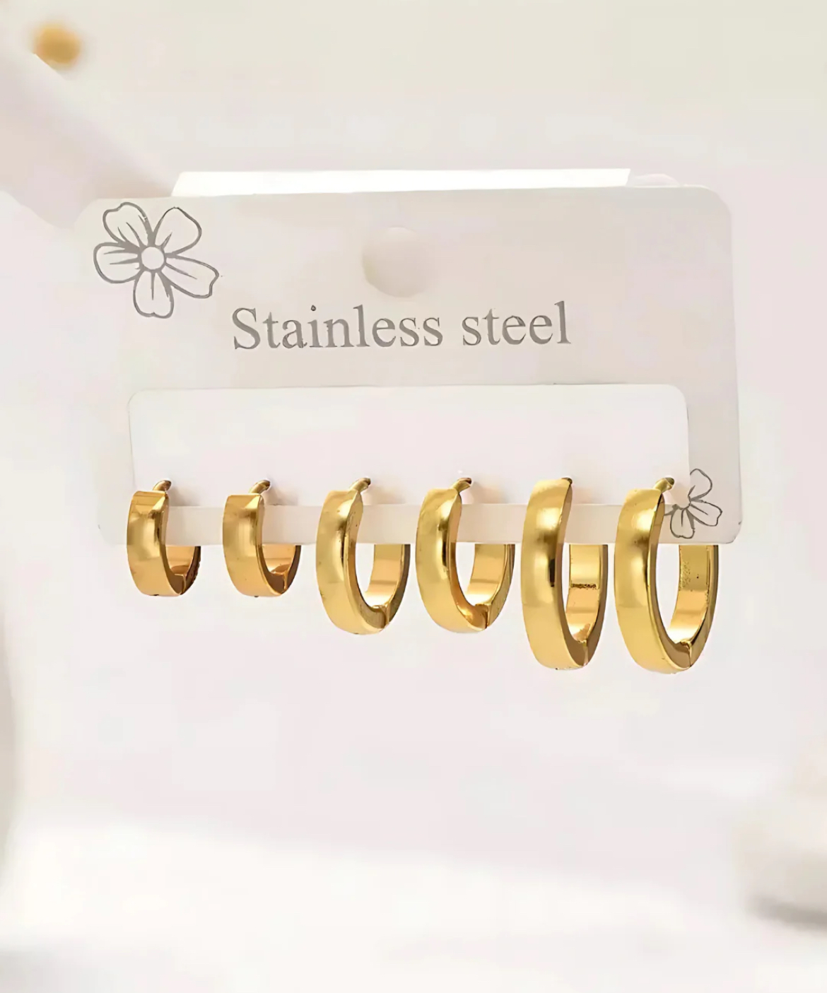 COMBO DE ARGOLLAS CLASSY GOLD