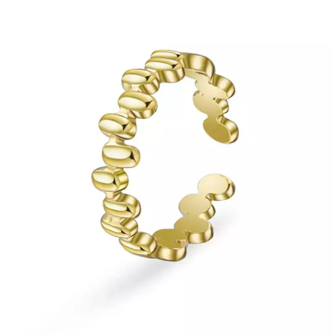 ANILLO BOLITAS IRREGULAR SILVER
