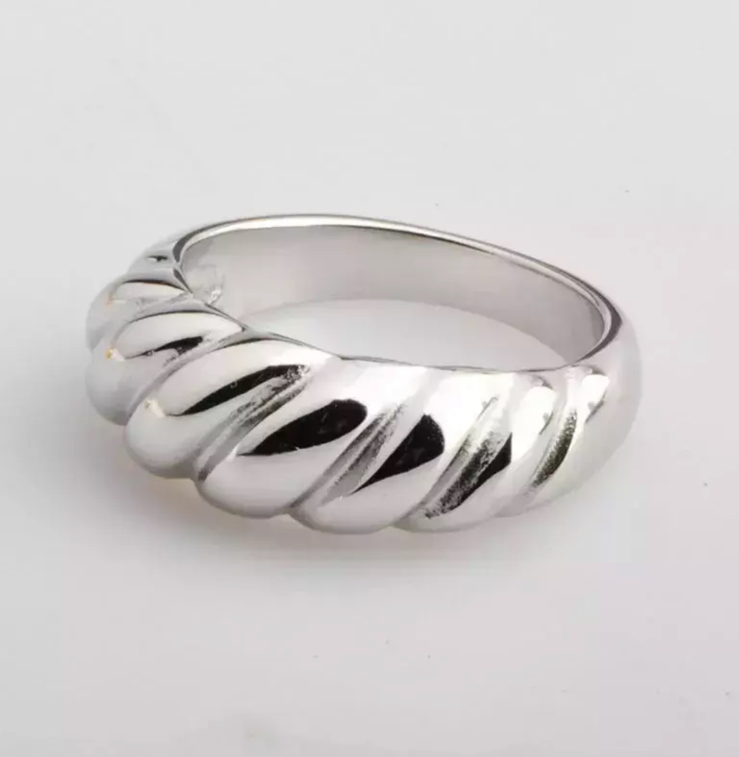 ANILLO CROISSANT SILVER