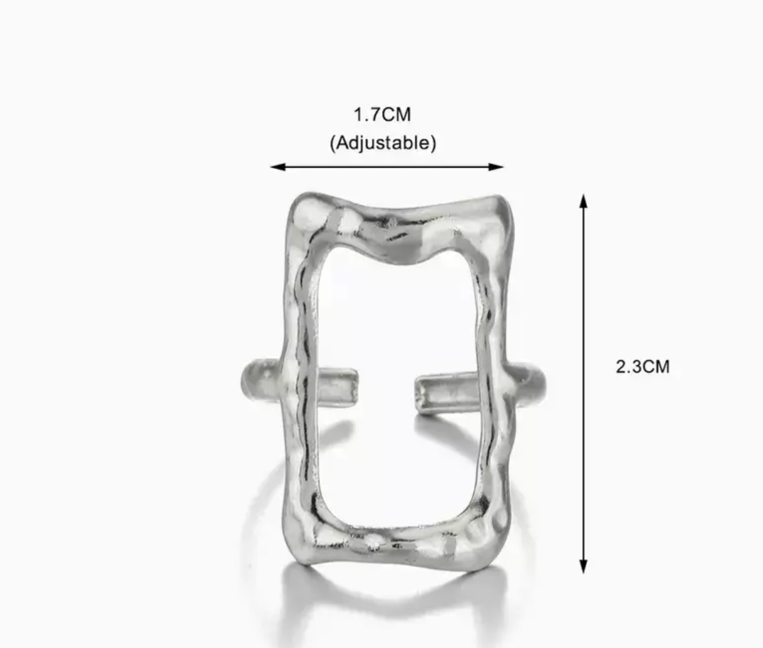 ANILLO RECTÁNGULO SILVER
