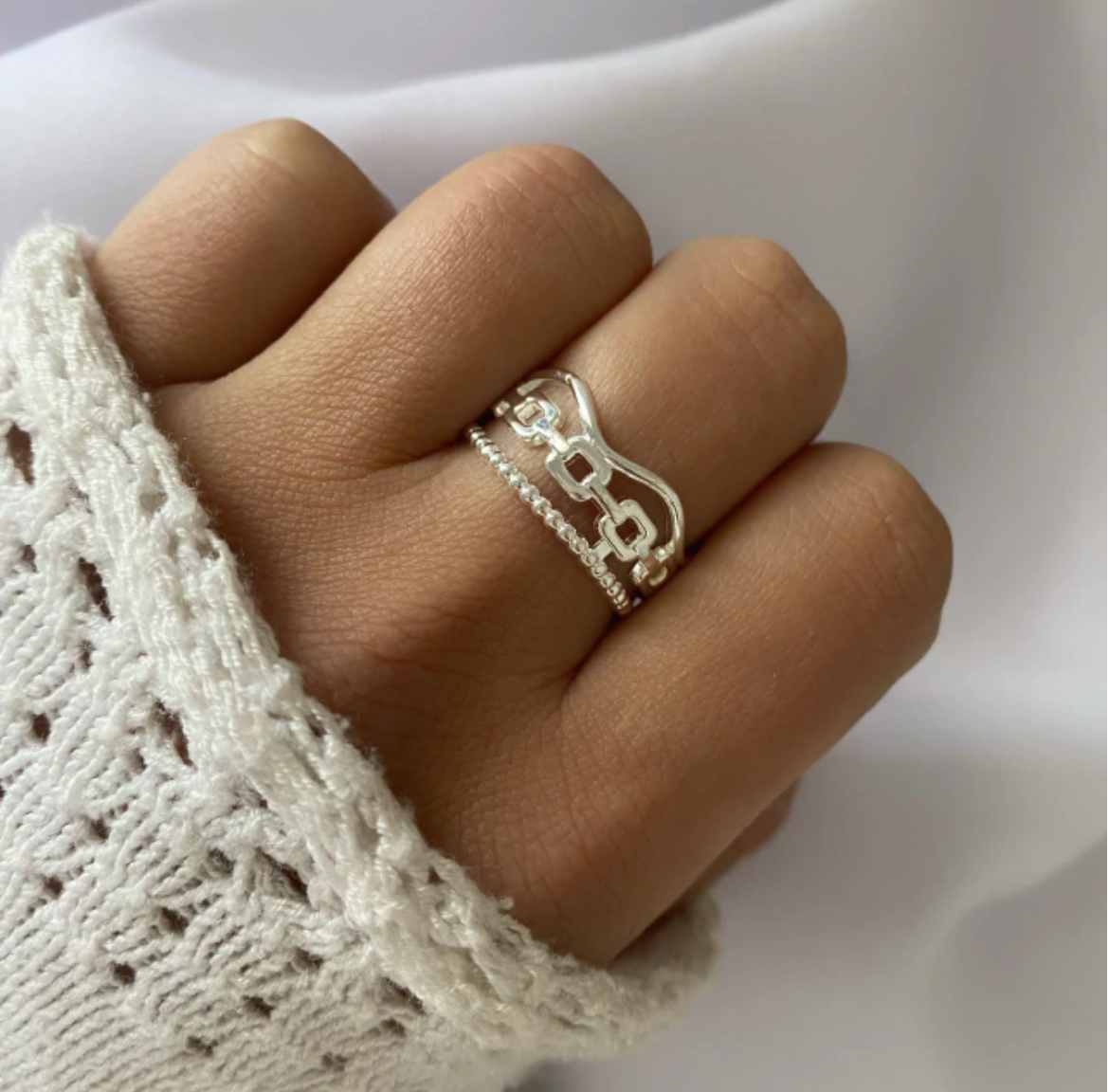 ANILLO TRIL BLANCO 