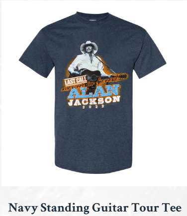 Navy Standing Guitar Tour Tee