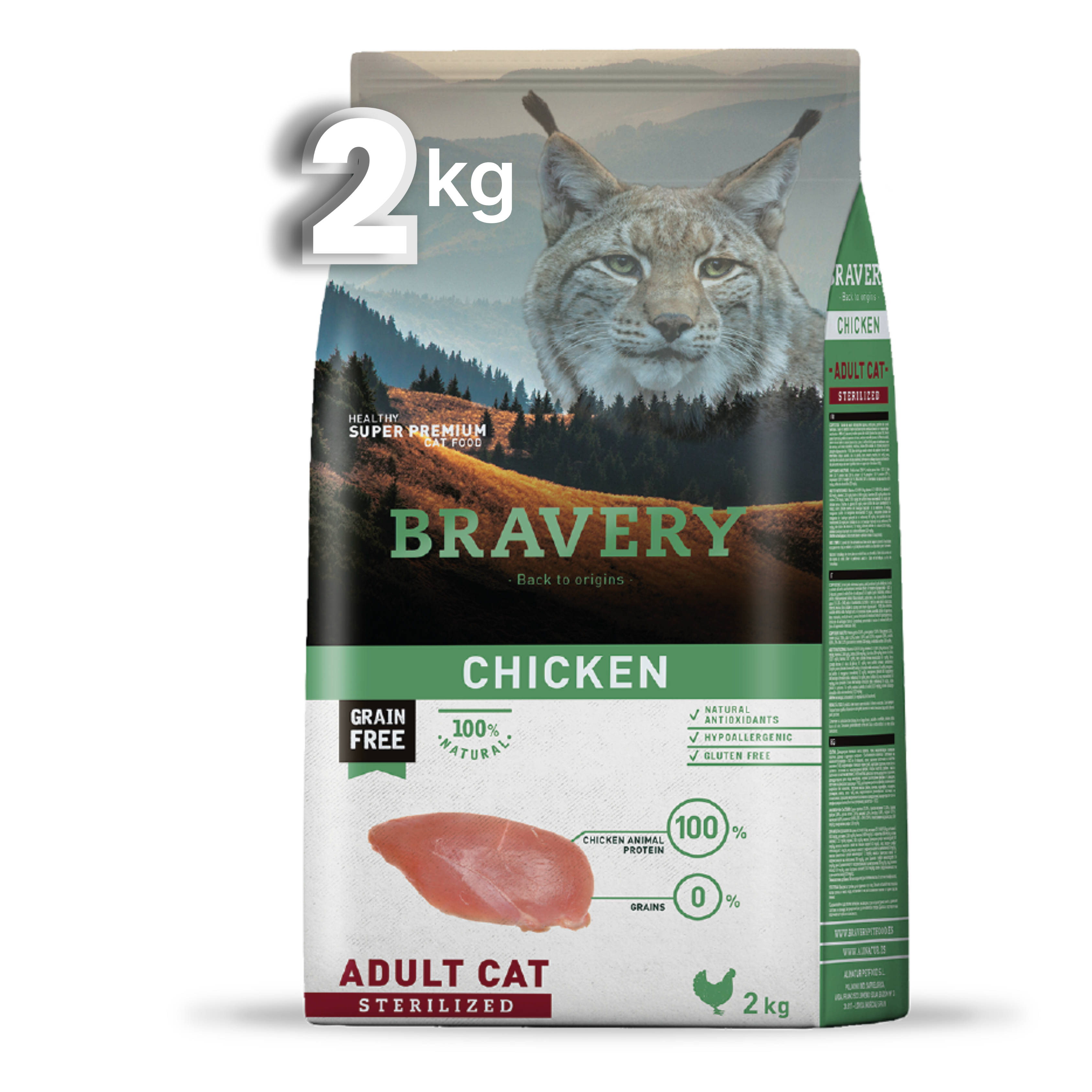 Bravery Gato Adulto Esterilizado Pollo