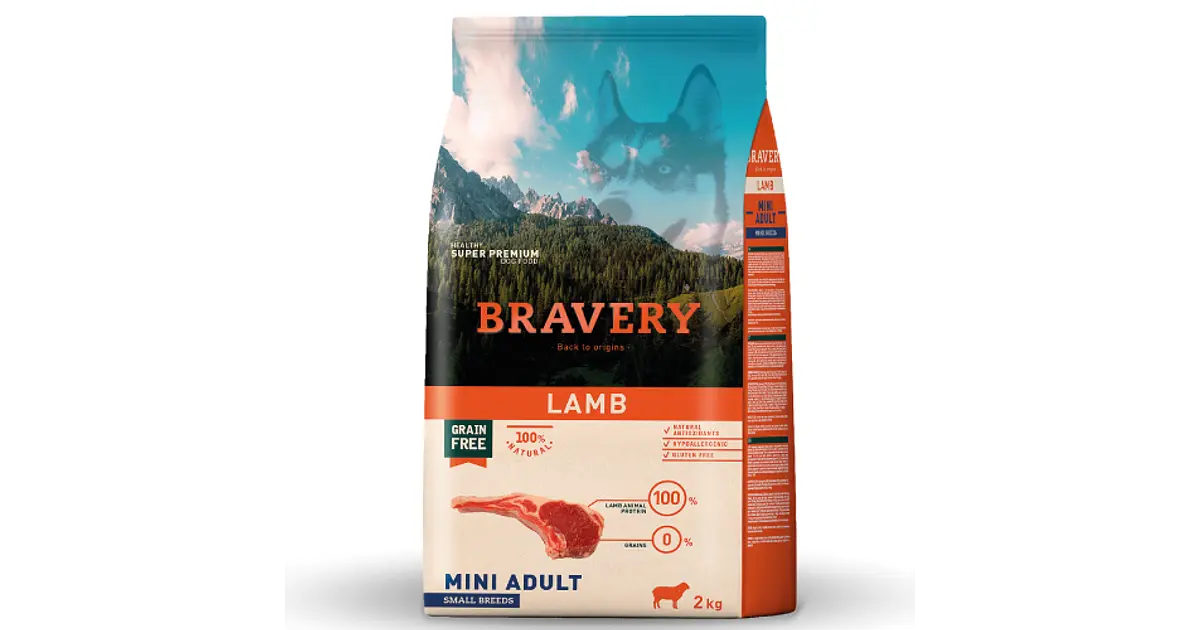 Bravery Perro Adulto Mini Cordero 2 kg