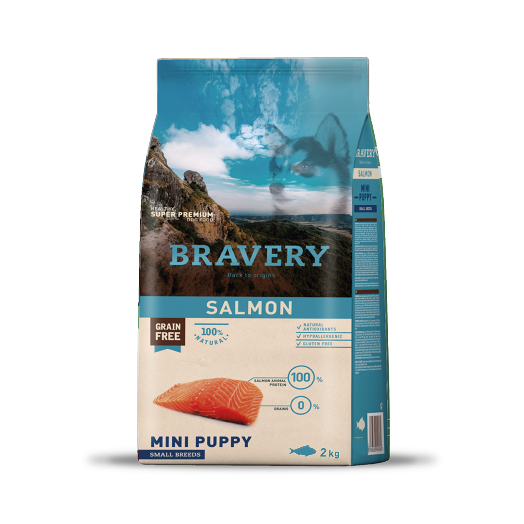 Bravery Perro Cachorro Salmón Mini Puppy 2 kg