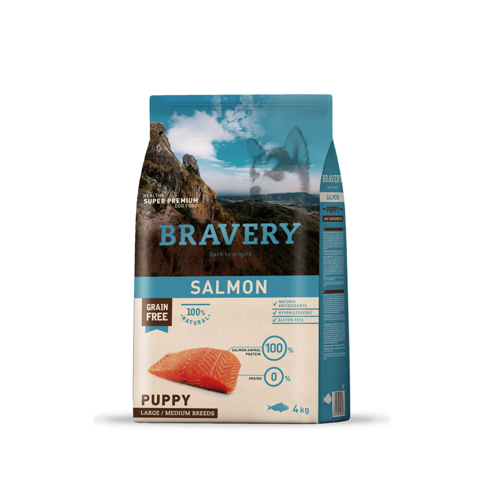 Bravery Perro Puppy Salmón Razas Medianas y Grandes 4 kg