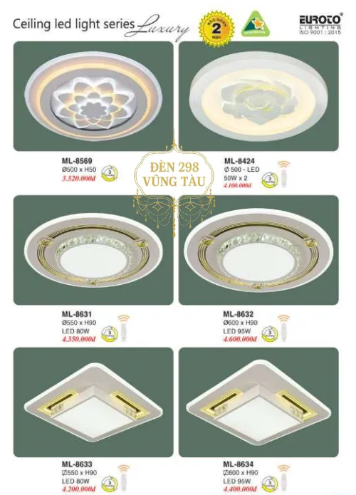 Đèn led ốp trần Euroto ML-8569