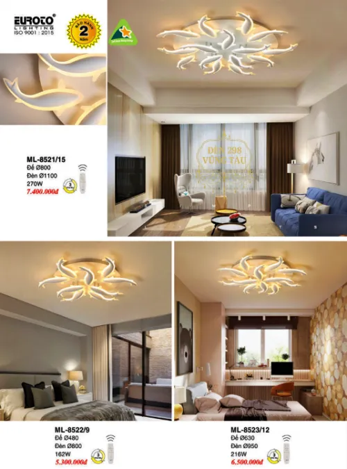 Đèn Trần Mâm LED EUROTO ML-8521